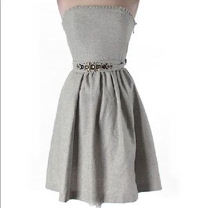 Banana Republic Gray Strapless Dress